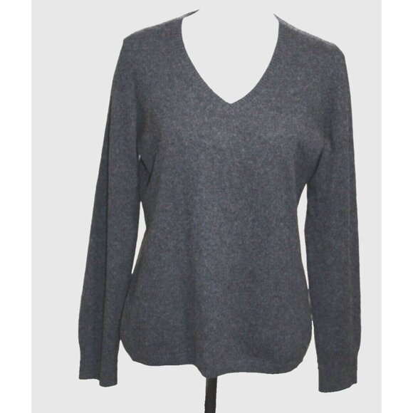 Cashmere Brand Womens Sweater V Neck Uber Soft L/S Slim Size Large - Picture 6 of 6